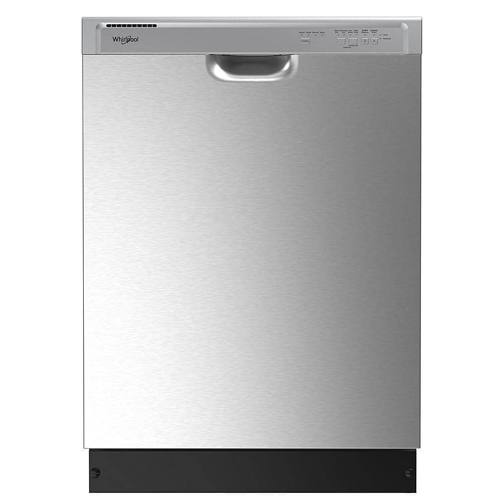Whirlpool – 24″ Front Control Built-In Dishwasher with Boost Cycle and 57 dBA – Stainless Steel