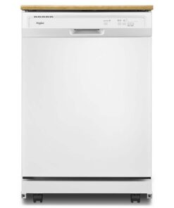 Whirlpool – 24″ Front Control Tall Tub Portable Dishwasher – White