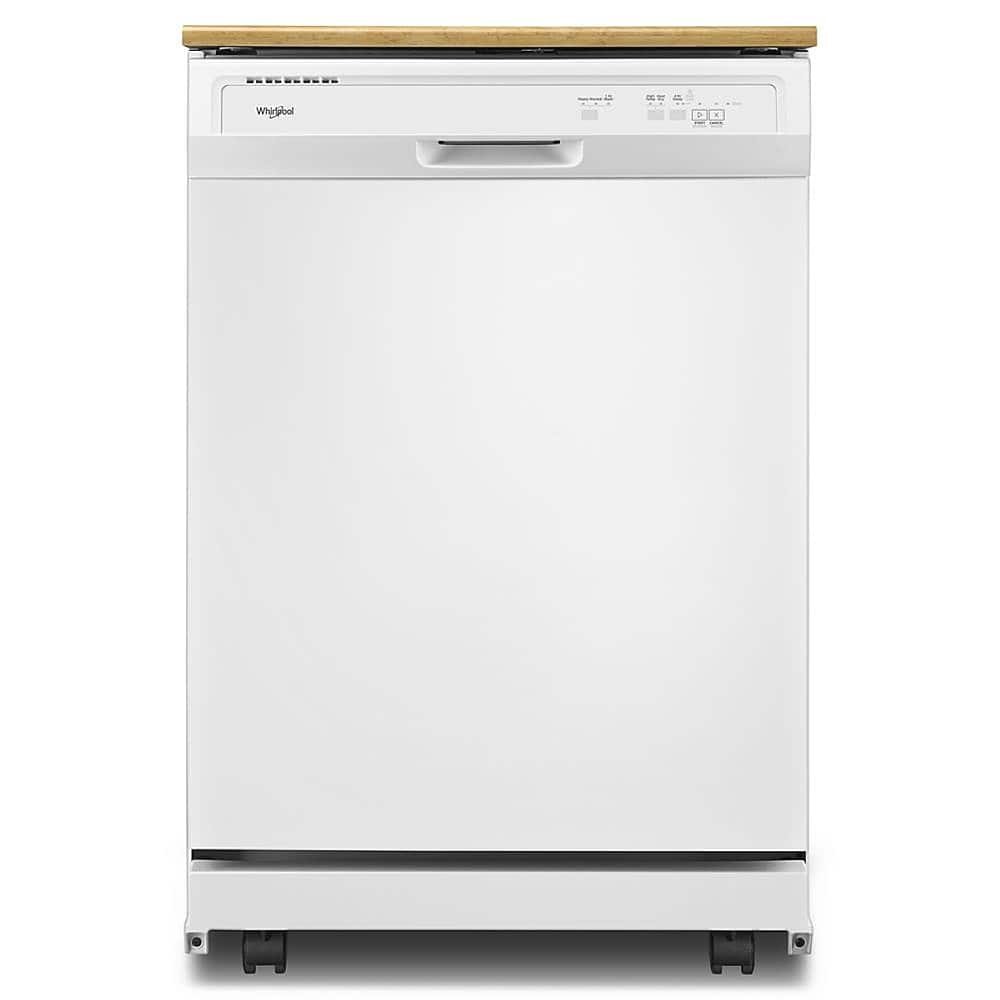 Whirlpool – 24″ Front Control Tall Tub Portable Dishwasher – White