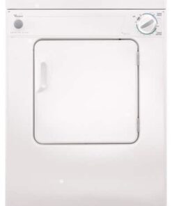 Whirlpool – 3.4 Cu. Ft. Stackable Electric Dryer with Flexible Installation – White