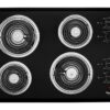 Whirlpool – 30 in. Wide 4 element Built-In Electric Cooktop – Black