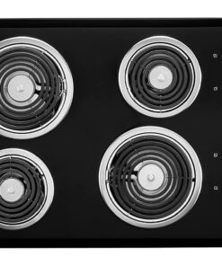 Whirlpool – 30 in. Wide 4 element Built-In Electric Cooktop – Black