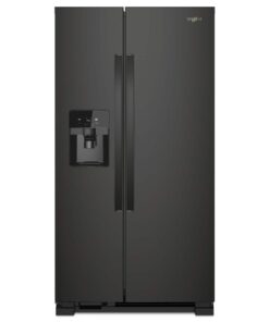 Whirlpool – 36 in. Wide 25 cu. ft. Side-by-Side Refrigerator – Black