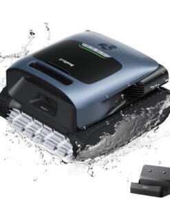 Beatbot AquaSense Pro Cordless Pool Cleaner Robot – Clarifies Water, Cleans Surface, Floor, Walls and Waterline, Intelligent Path Optimization, Surface Parking-Dark Blue