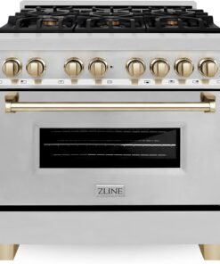 ZLINE Autograph Edition 36″ 4.6 Cu. Ft. Dual Fuel Range