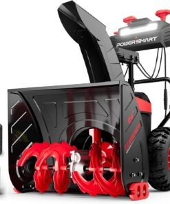 PowerSmart HB2805A 80V 24-Inch Self-Propelled 2-Stage Cordless Snow Blower with 6.0Ah Battery & Charger