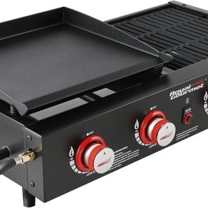 Draagbare gasgrill met bakplaat en 4 branders | Royal Gourmet