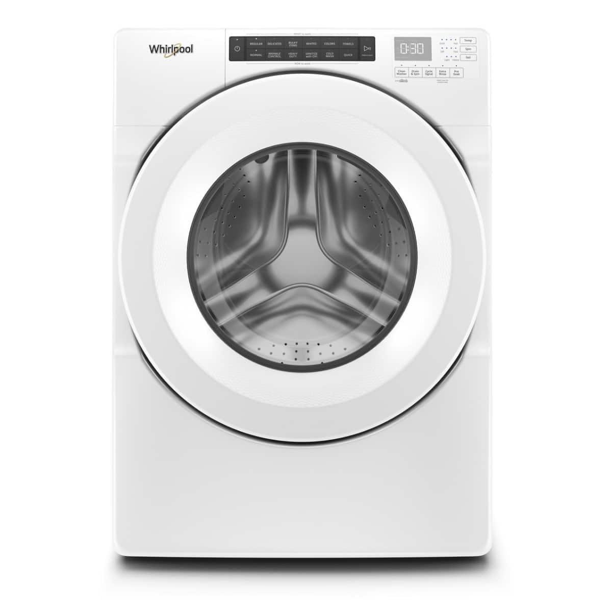 Whirlpool – 4.3 Cu. Ft. High Efficiency Stackable Front Load Washer with 35 Cycle Options – White