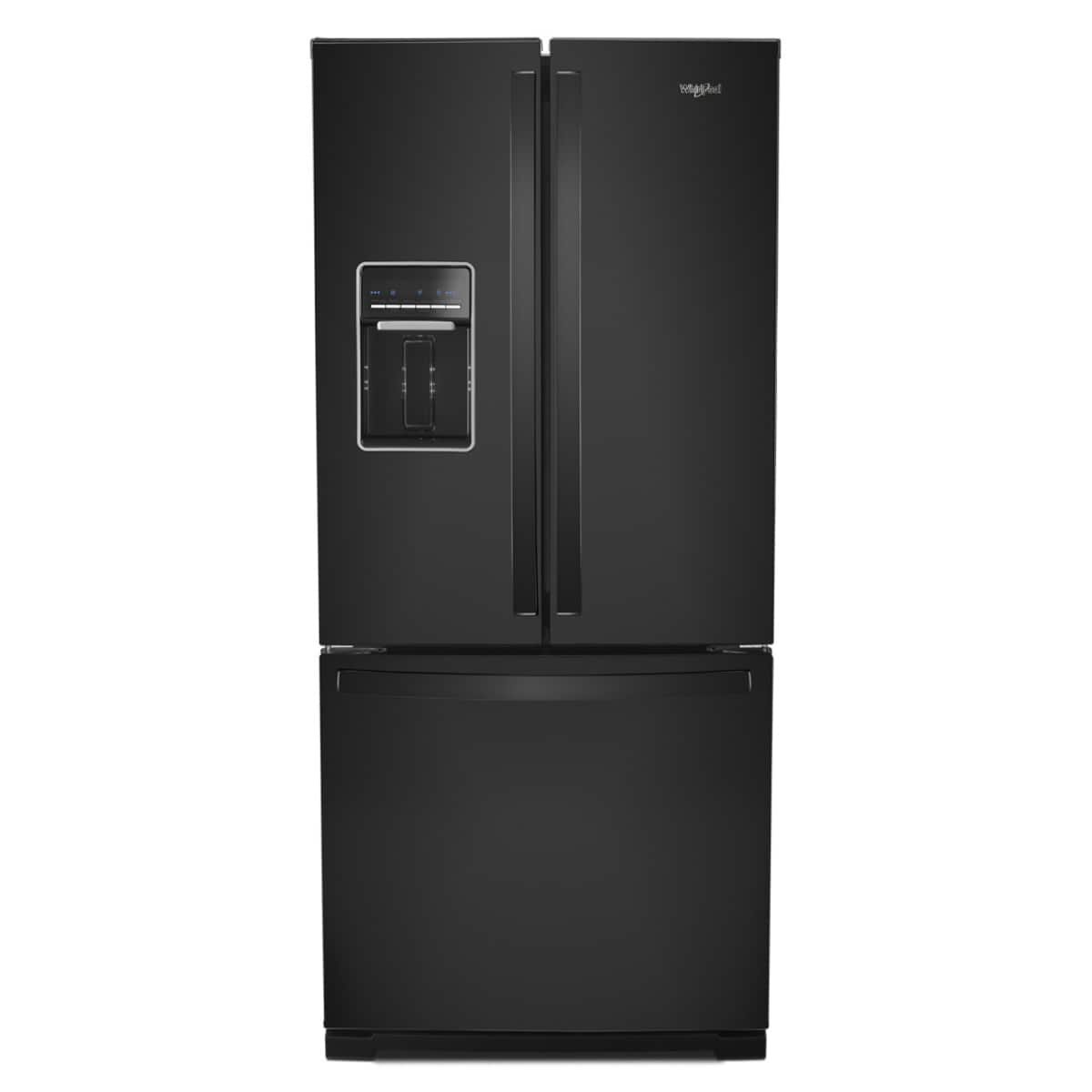 Whirlpool – 30 in. Wide 20 cu. ft. French Door Refrigerator – Black