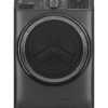 GE – 5.0 Cu. Ft. Stackable Smart Front Load Washer with Steam, SmartDispense and Odorblock Ultra Fresh Vent System – Carbon Graphite
