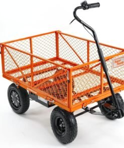 SuperHandy Electric-Assist Garden Cart, 5.7 Cu Ft, 440 lbs Load, All-Terrain Wheels