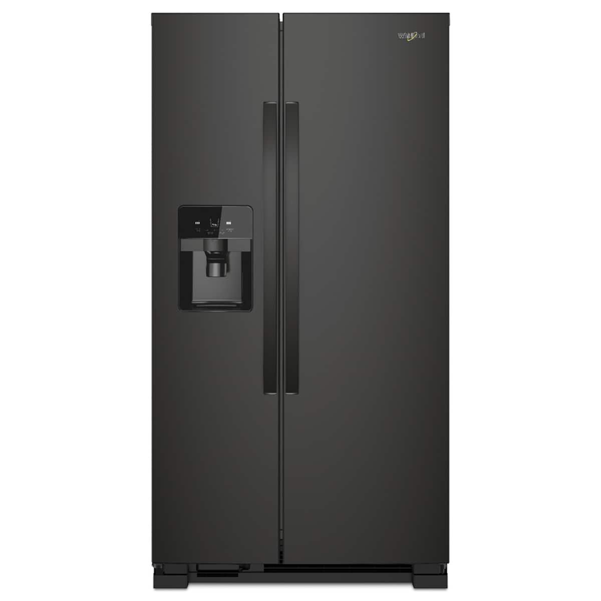 Whirlpool – 36 in. Wide 25 cu. ft. Side-by-Side Refrigerator – Black