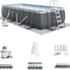 INTEX 26363EH Ultra XTR Deluxe Rectangular Above Ground Swimming Pool Set: 24ft x 12ft x 52in – Includes 2100 GPH Sand Filter Pump – Easy Assembly