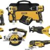 DEWALT 20V MAX* XR Cordless Combo Kit (6-Tool) with (2) Ah Batteries and Charger (DCK648D2)