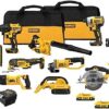 DEWALT 20V MAX Power Tool Combo Kit, Cordless Power Tool Set, 10-Tool with 2 Batteries and Charger Included (DCK1021D2)