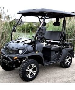 Brand New Gas Golf Cart UTV Hybrid Linhai Big Hammer 200 GVX Side by Side UTV With Custom Rims/Tires – Black