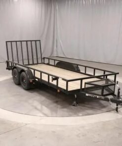6×16 Heavy-Duty Tandem Axle Utility Trailer – 2025 Steel Frame with Wood Deck