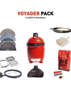 Kamado Joe Classic III Stand Alone Charcoal Grill With Voyager Pack