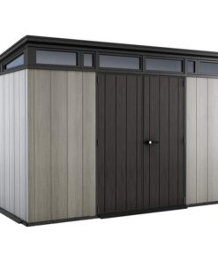 11x 7 Artisan Heavy Duty Plastic Pent Shed – Grey