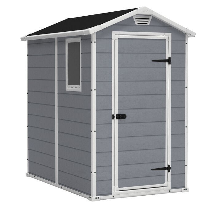 Keter Manor 4 ft. W x 6 ft. D Vertical Resin Outdoor Storage Shed Ideal For Patio