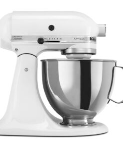 KitchenAid Artisan Series 5-Quart Tilt-Head Stand Mixer, White, KSM150PS
