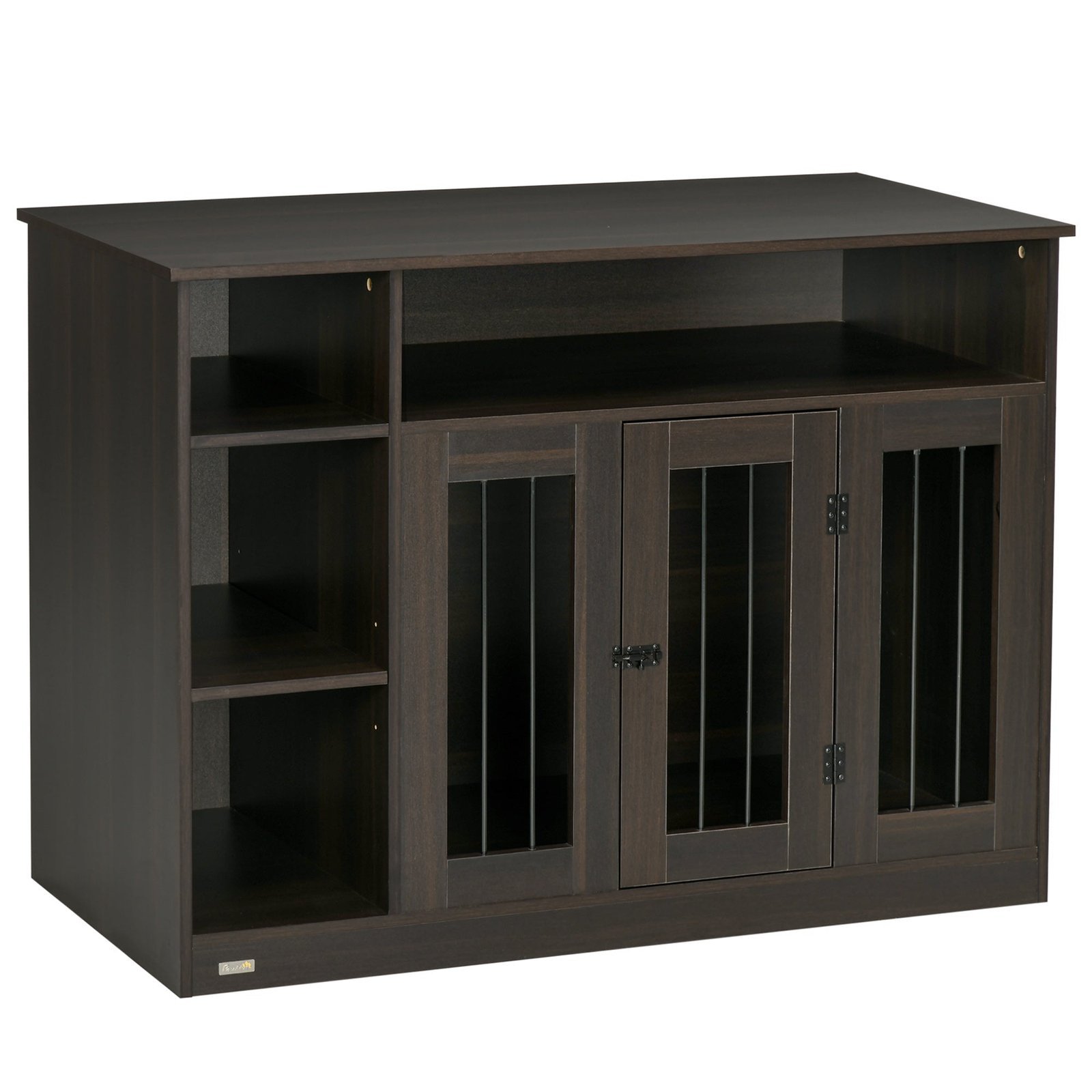 Dog Crate Furniture with Storage Space, Dog Kennel with Lockable Door, Pet Cage for Large Medium Dogs, 47″ x 23.5″ x 35″, Brown