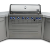 Mont Alpi 805 Island with Two 45 Degree Corners 6-Burner Grill Stainless Steel