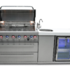 Mont Alpi 805 Deluxe Island with Beverage Center 6-Burner Grill 2 Infrared Burners