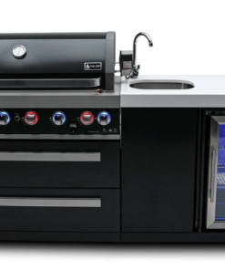 Mont Alpi 805 Black Stainless Steel Island with Beverage Center