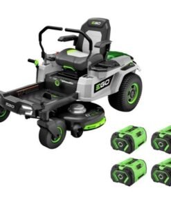 EGO Power ZT4204L 42-Inch 56-Volt Lithium-ion Cordless Z6 Zero Turn Riding Mower with (4) 10.0Ah Batteries and Charger Included