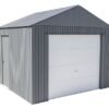 Sojag 12×10 Everest Steel Storage Garage Kit – Charcoal