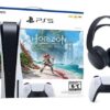 Sony PS5 PlayStation 5 Blu-ray Console with Horizon Forbidden West Game + PULSE 3D Wireless Headset Bundle