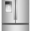 Whirlpool – 36 in. Wide 23 cu. ft. French Door Counter-Depth Refrigerator with In-Door Water and Ice – Fingerprint-Resistant Stainless Finish