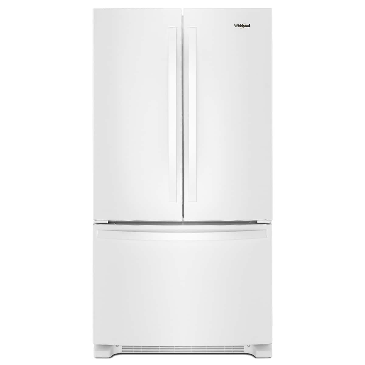 Whirlpool – 36 in. Wide 20 cu. ft. French Door Bottom Mount Counter-Depth Refrigerator – White
