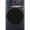 GE Profile – UltraFast 4.8 Cu. Ft. High-Efficiency Smart Front Load Washer and Electric Dryer Combo with Ventless Heat Pump – Sapphire Blue