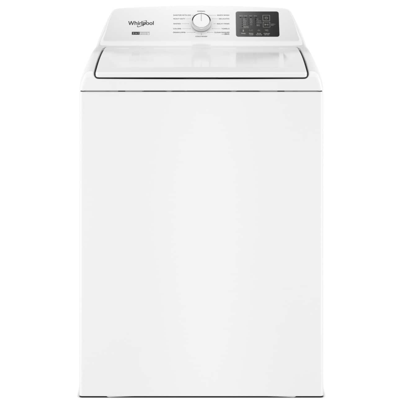 Whirlpool – 4.2-4.3 Cu. Ft. High-Efficiency Top Load Washer with 2-in-1 Removable Agitator – White