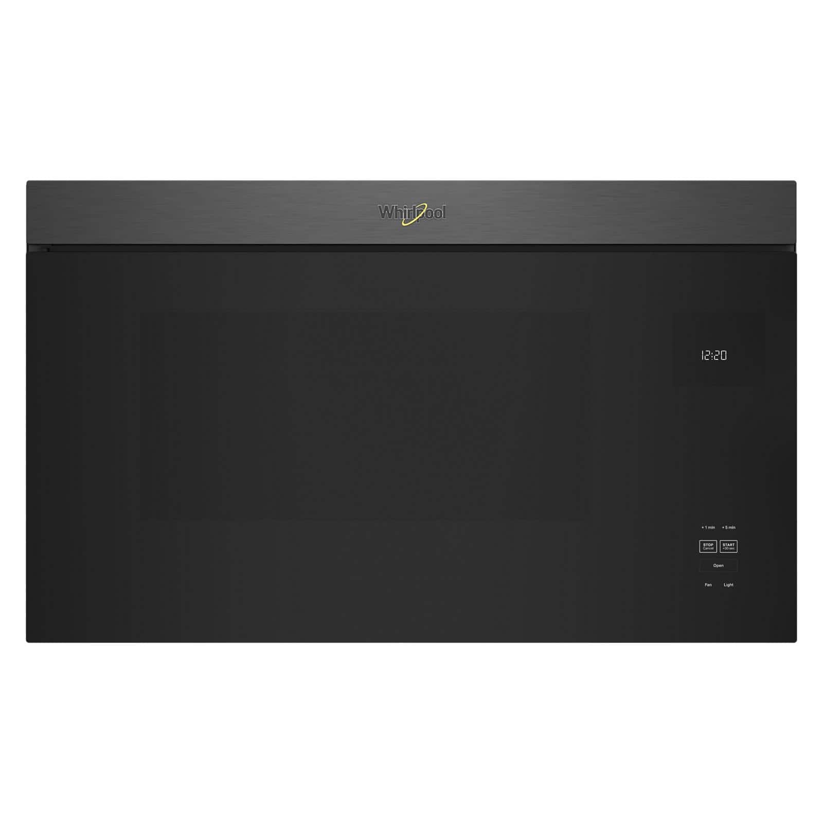 Whirlpool – 1.1 Cu. Ft. Over-the-Range Microwave with Flush Built-in Design – Black Stainless Steel