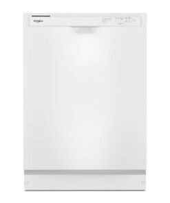 Whirlpool – 24 inch Front Control Built-In Dishwasher with Boost Cycle and 57 dBA – White