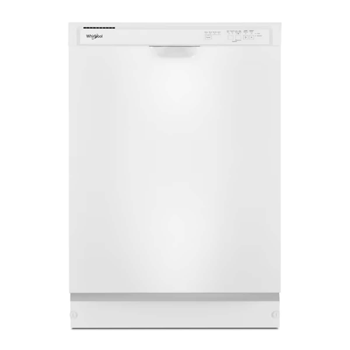 Whirlpool – 24 inch Front Control Built-In Dishwasher with Boost Cycle and 57 dBA – White