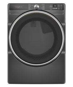 Whirlpool – 7.4 Cu. Ft. Stackable Smart Electric Dryer with Steam and Wrinkle Shield Option – Volcano Black