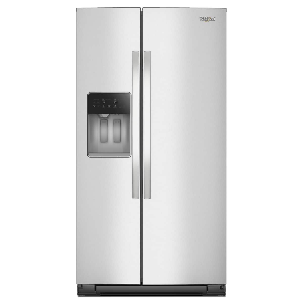Whirlpool – 36 in. Wide 29 cu. ft. Side-by-Side Refrigerator with TruCool System – Fingerprint-Resistant Stainless Finish