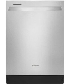 Whirlpool – 24 inch Top Control Built-In Stainless Steel Tub Dishwasher with Boost Cycle and 55 dBA – Stainless Steel