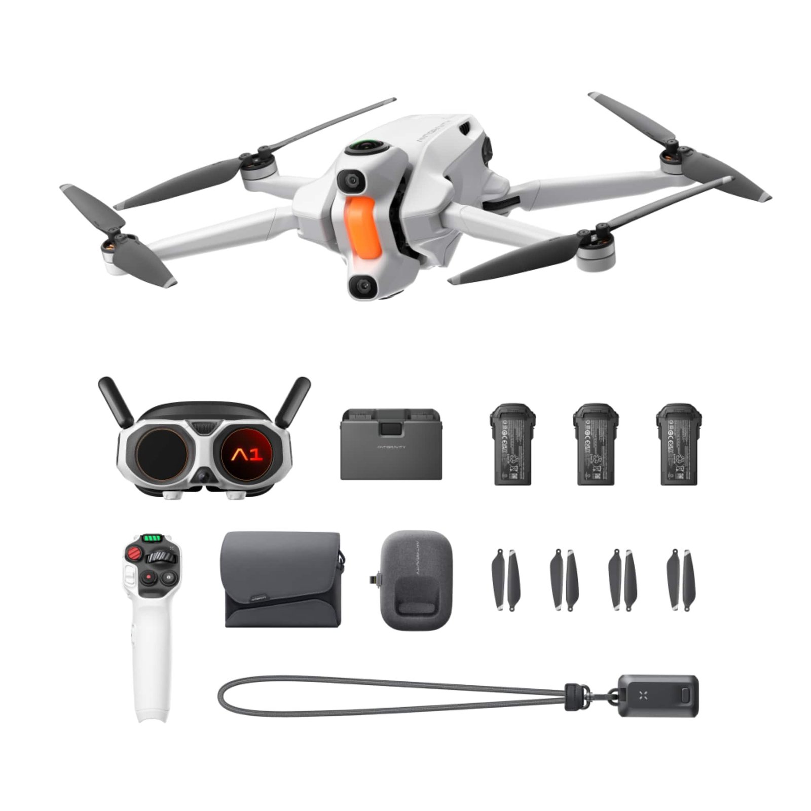 Antigravity – A1 8K 360 Remote Control Drone – Explorer Bundle – Under 249g – White