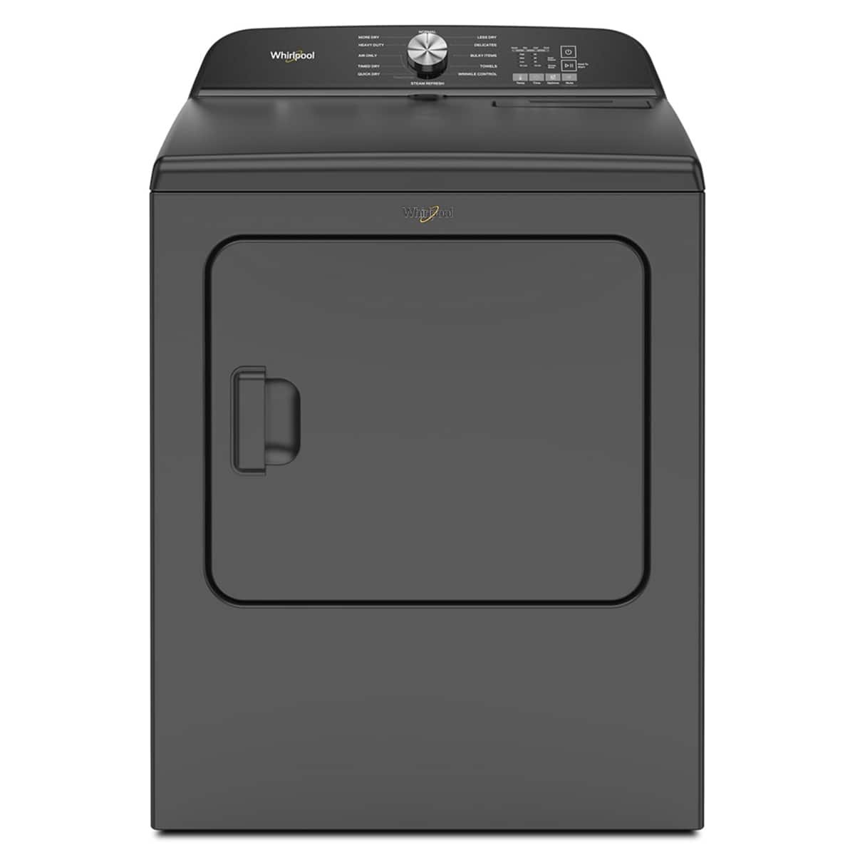 7.0 Cu. Ft. Whirlpool Gas Dryer with Moisture Sensor – Volcano Black