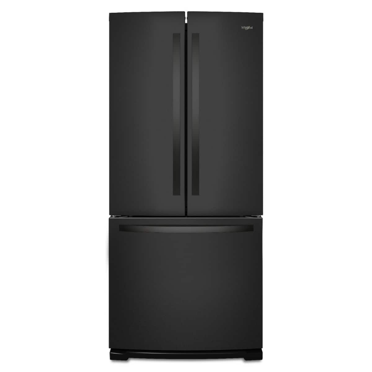 Whirlpool – 30 in. Wide 20 cu. ft. French Door Refrigerator – Black