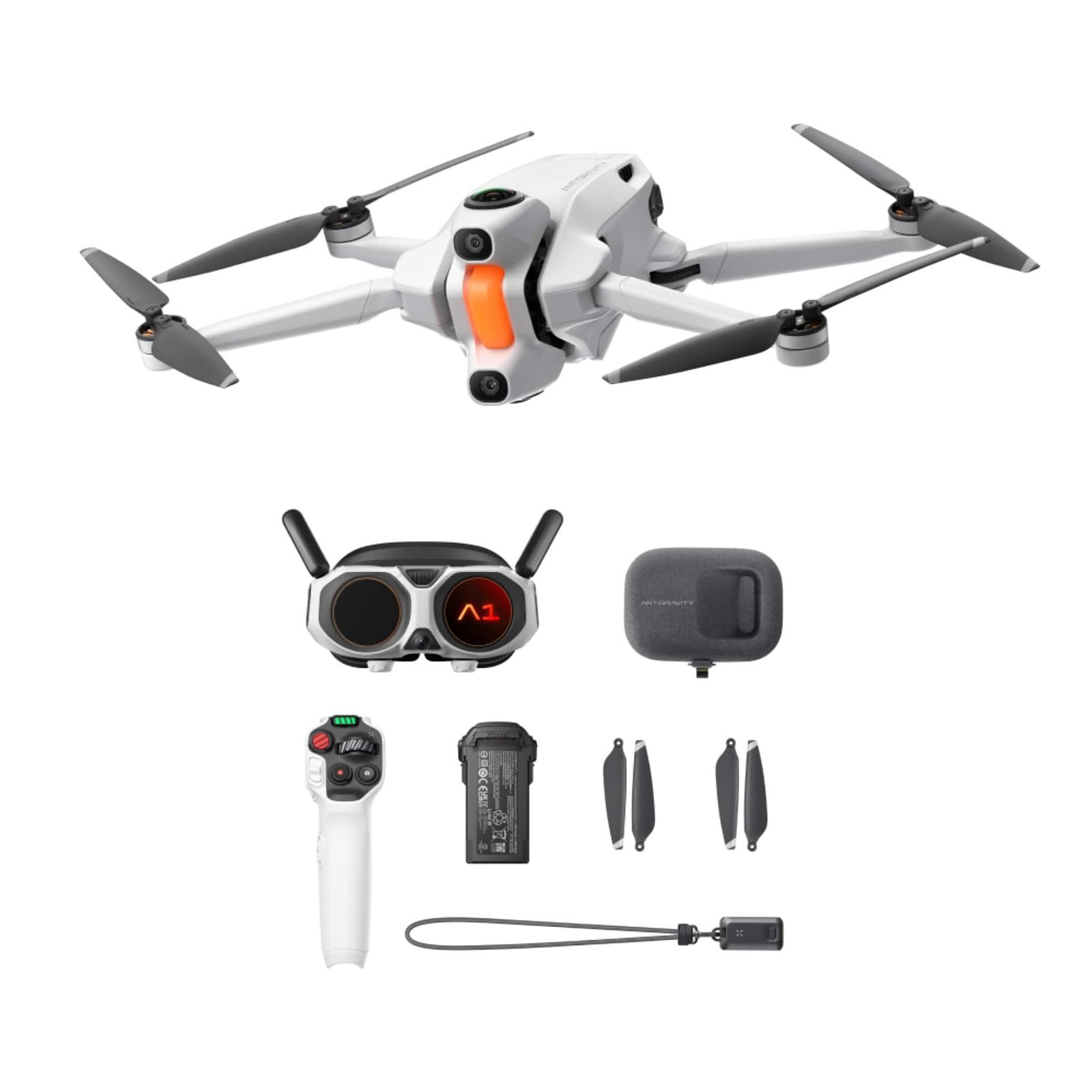 Antigravity – A1 8K 360 Remote Control Drone – Standard Bundle – Under 249g – White