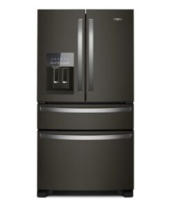 Whirlpool – 36 in. Wide 24.5 cu. ft. French Door Refrigerator with Two-Tier Freezer Storage – Black Stainless Steel
