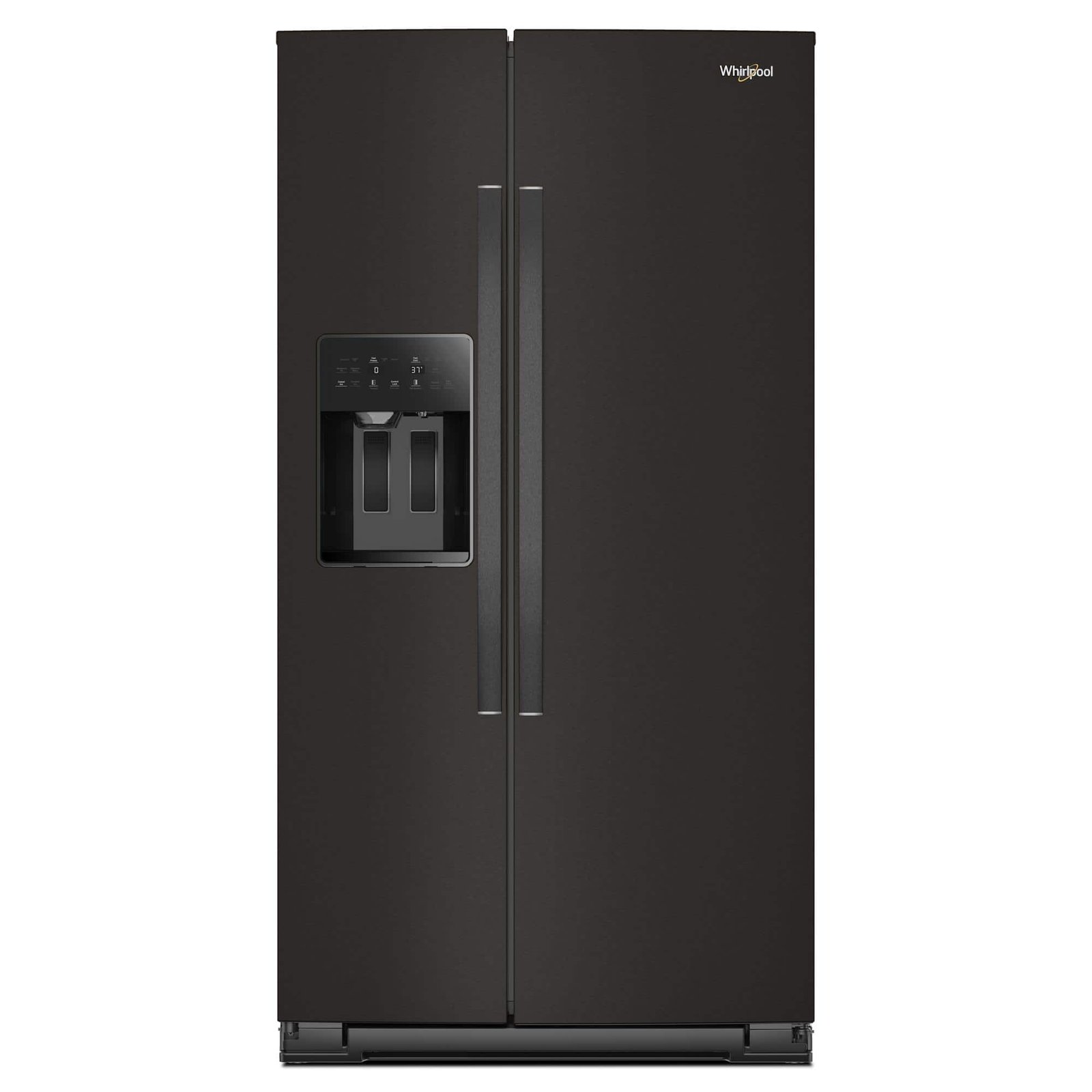 Whirlpool – 36 in. Wide 21 cu. ft. Side-by-Side Counter-Depth Refrigerator with In-Door Ice & Water – Black Stainless Steel