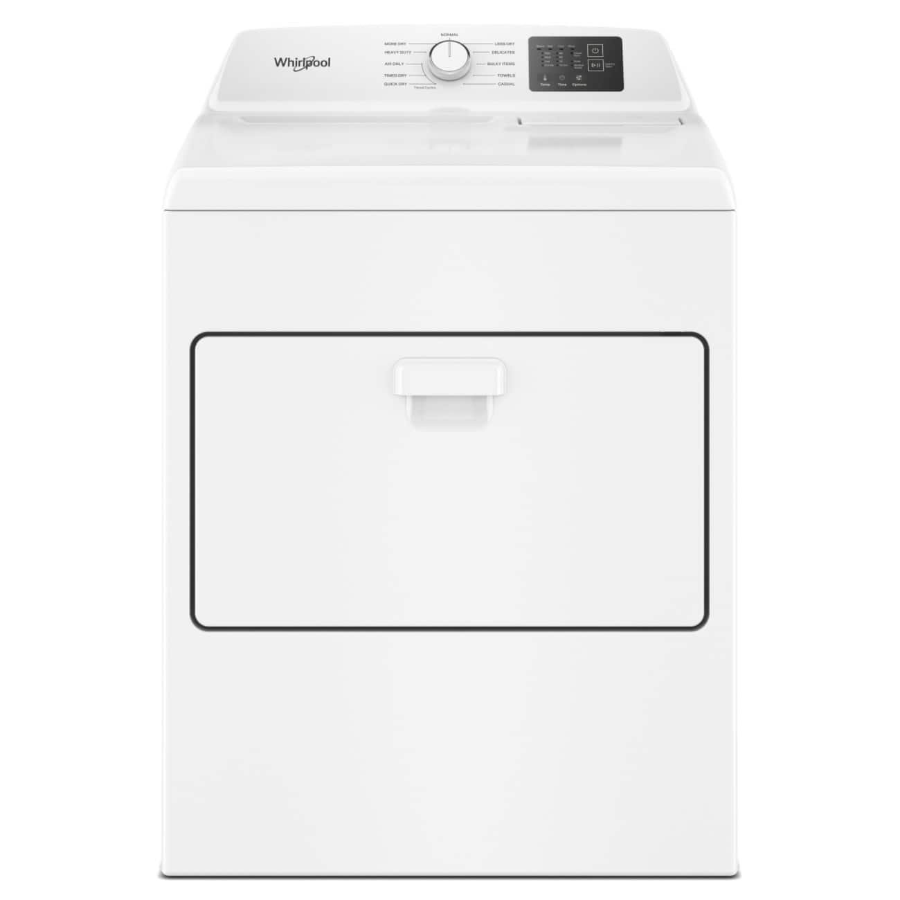 Whirlpool – 7.0 Cu. Ft. Electric Dryer with Adaptive Dry and Top Venting – White