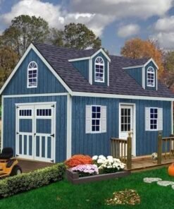 Hampton 12 ft. W x 16 ft. D Wood Storage Shed Kit with Floor (192 Sq. ft.) Installtion Included